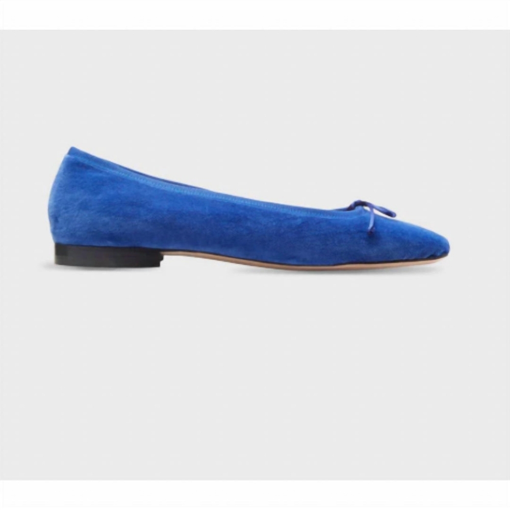 Ann Mashburn Velvet Blue Flats NWT Sz 11 - Picture 2 of 2